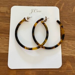 NWT J Crew tortoise hoops